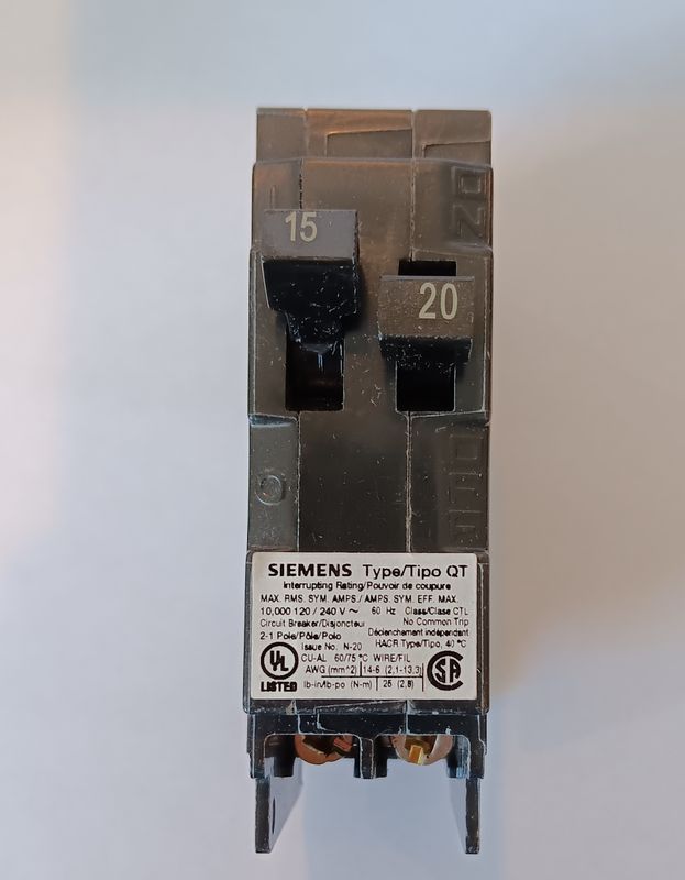 15/20 Amp Breaker