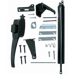 BLACK STORM DOOR HARDWARE SET-ELIXER