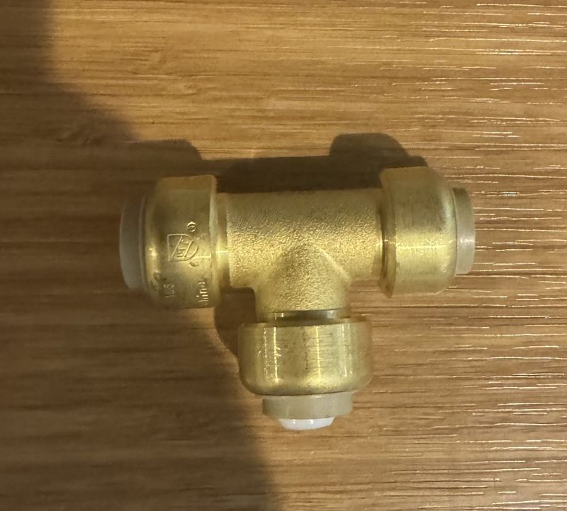 1/2" Brass Tee Sharkbite