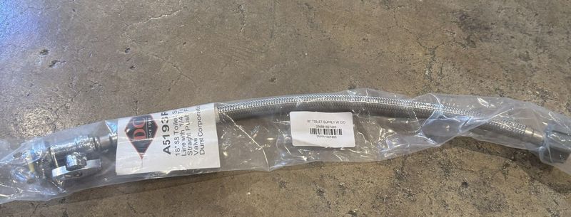18inch Lavatory Supply Line w/Cutoff