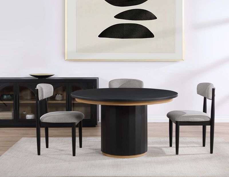 Magnolia Black Round Dining Set