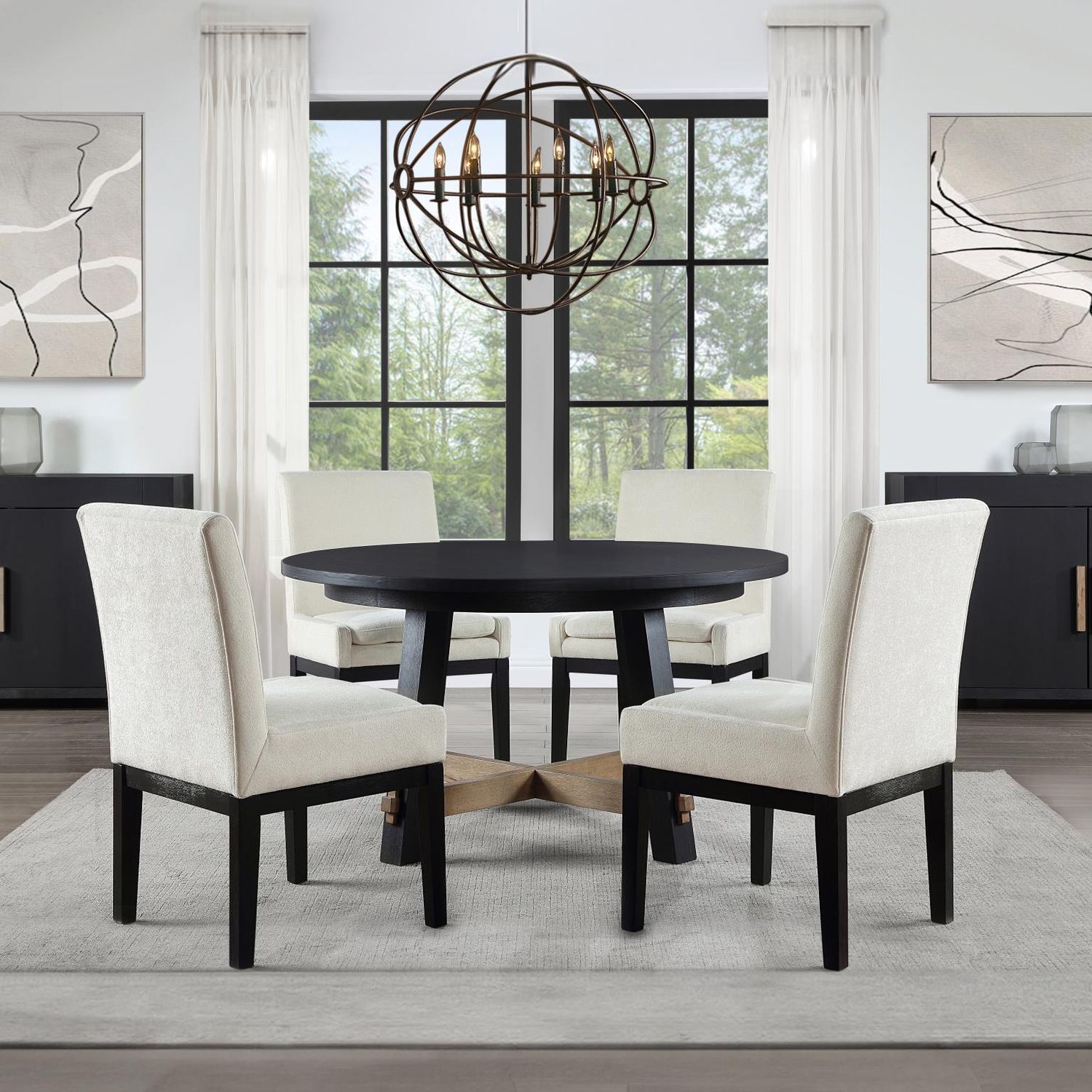 Aubrey 7PC Round Dining Bundle