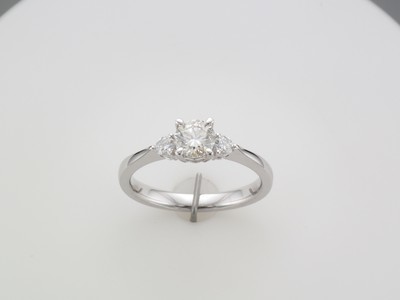 Ladies 18 carat white gold 3 stone diamond ring
