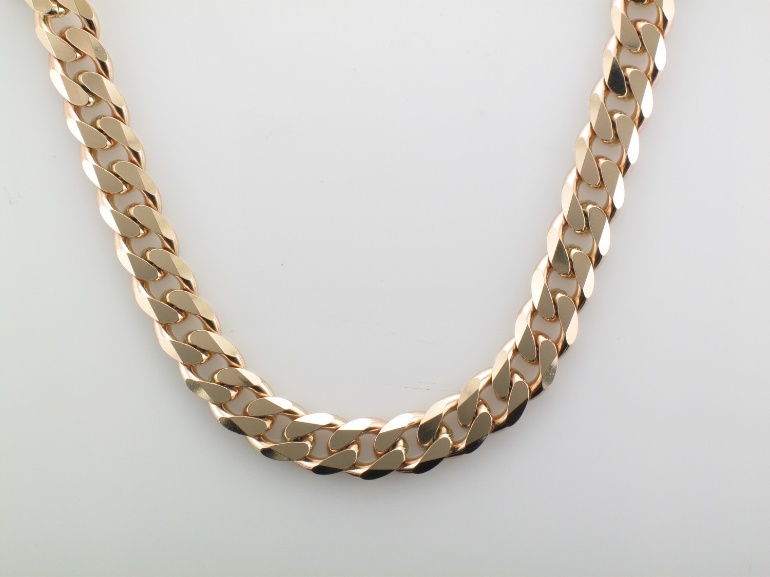 9 carat yellow gold gents heavy curb chain