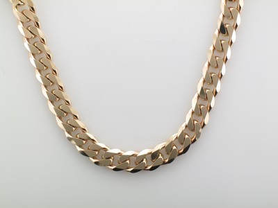 9 carat yellow gold gents heavy curb chain