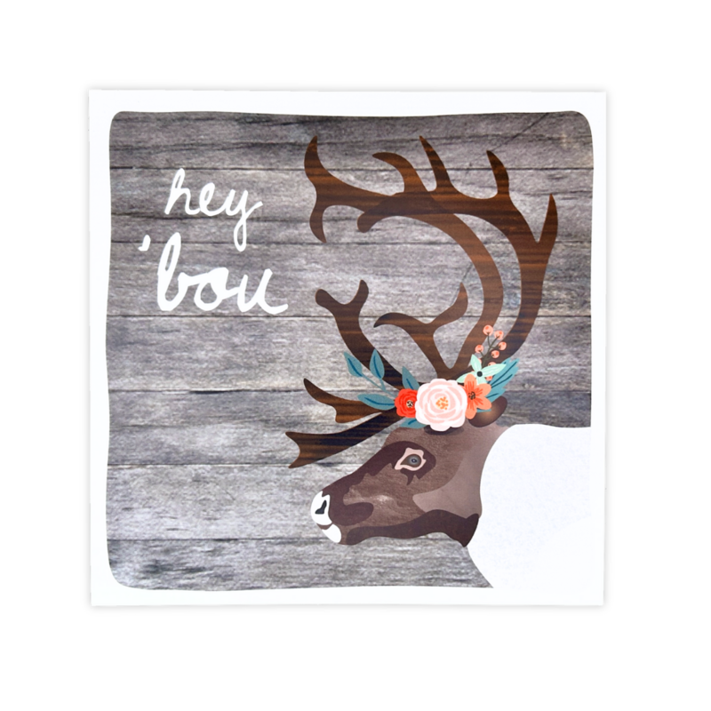 Hey 'Bou | 6x6 Print