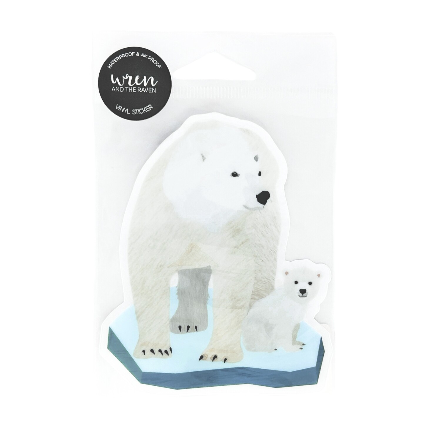 Polar Bear Momma and Cub Sticker