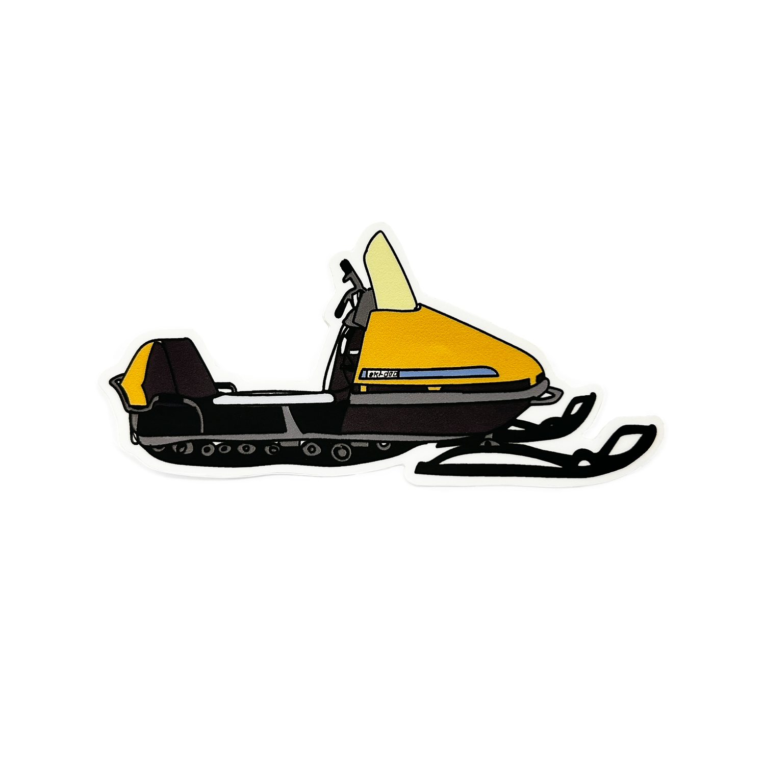 Yellow Ski-Doo Sticker