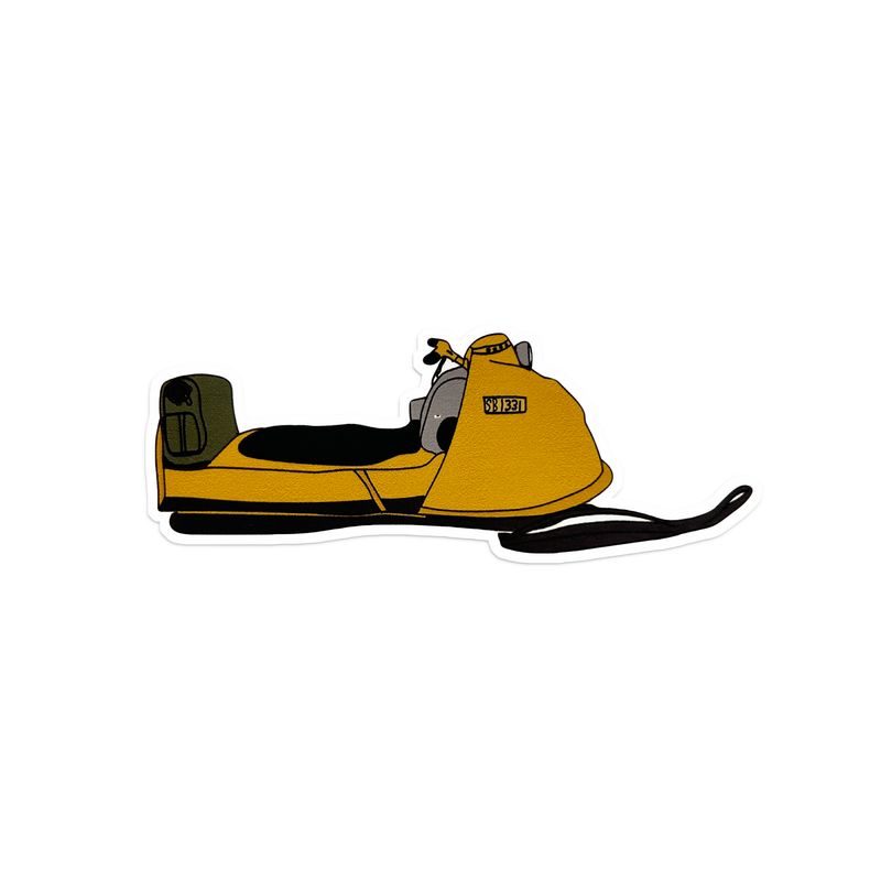 Yellow Ski-Doo w/ Gas Can Sticker
