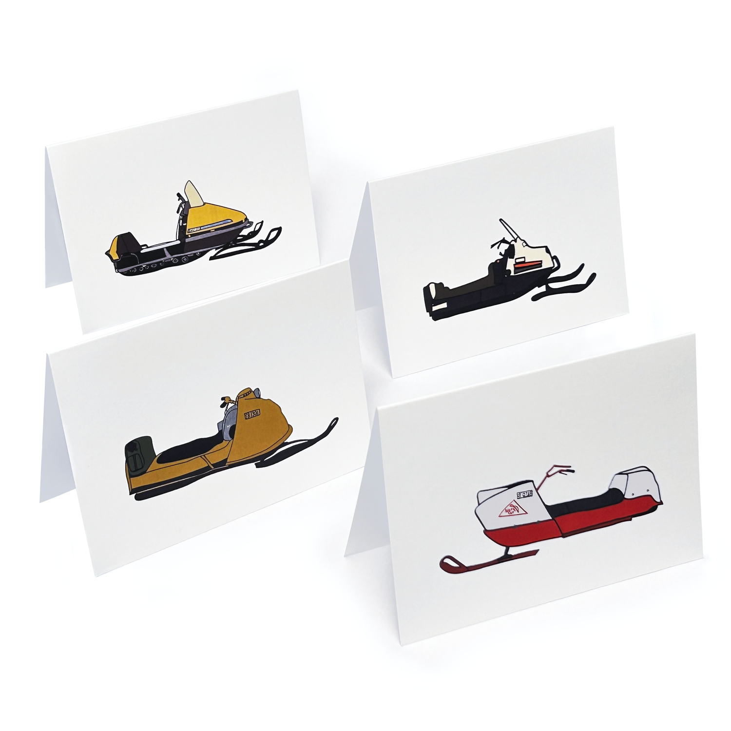 Vintage Snow Machines Notecard Set
