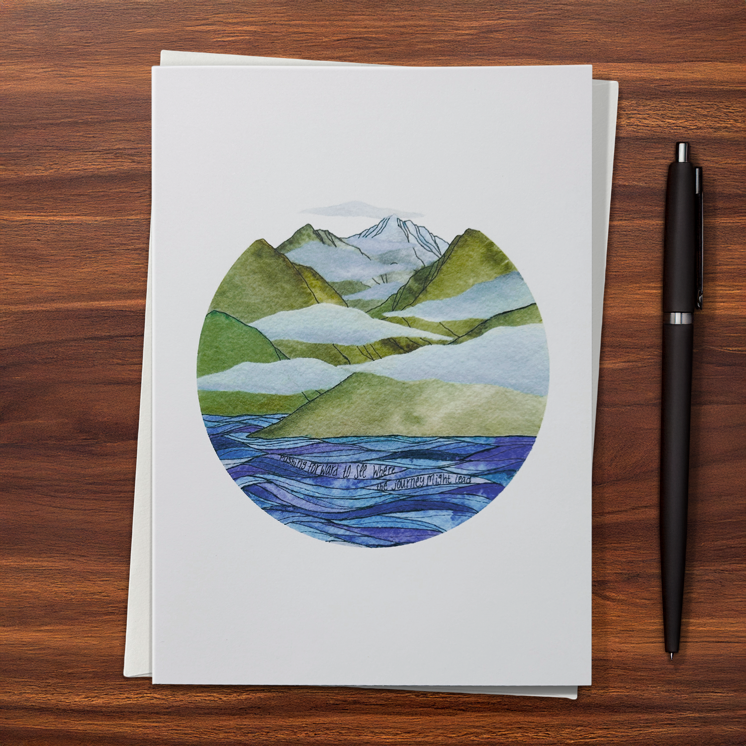 Pushing Forward Greeting Card