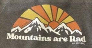 Mountains are Rad Sticker