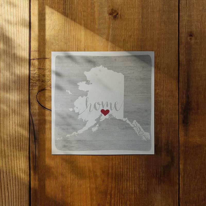AK Home w/ Red Heart | 6x6 Print