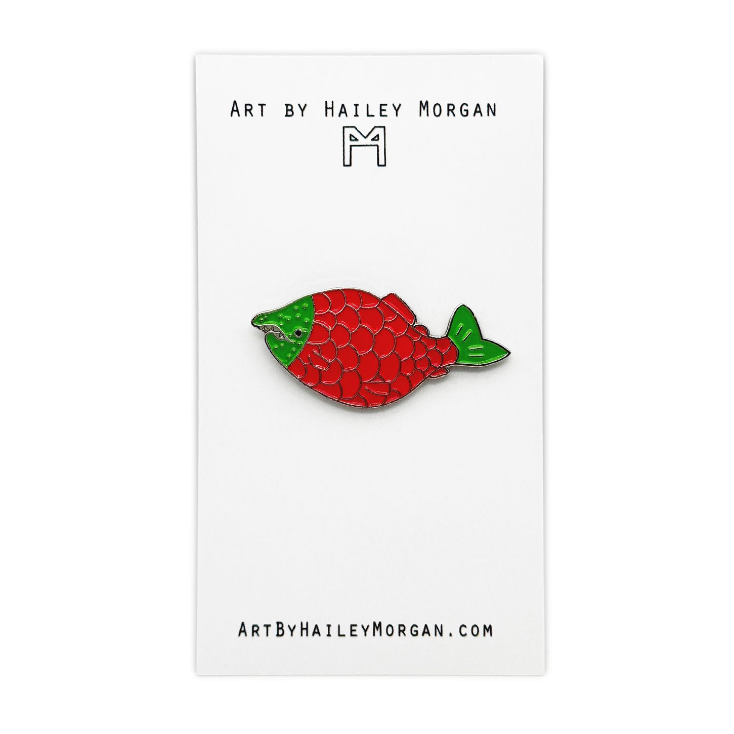 Salmon Enamel Pin