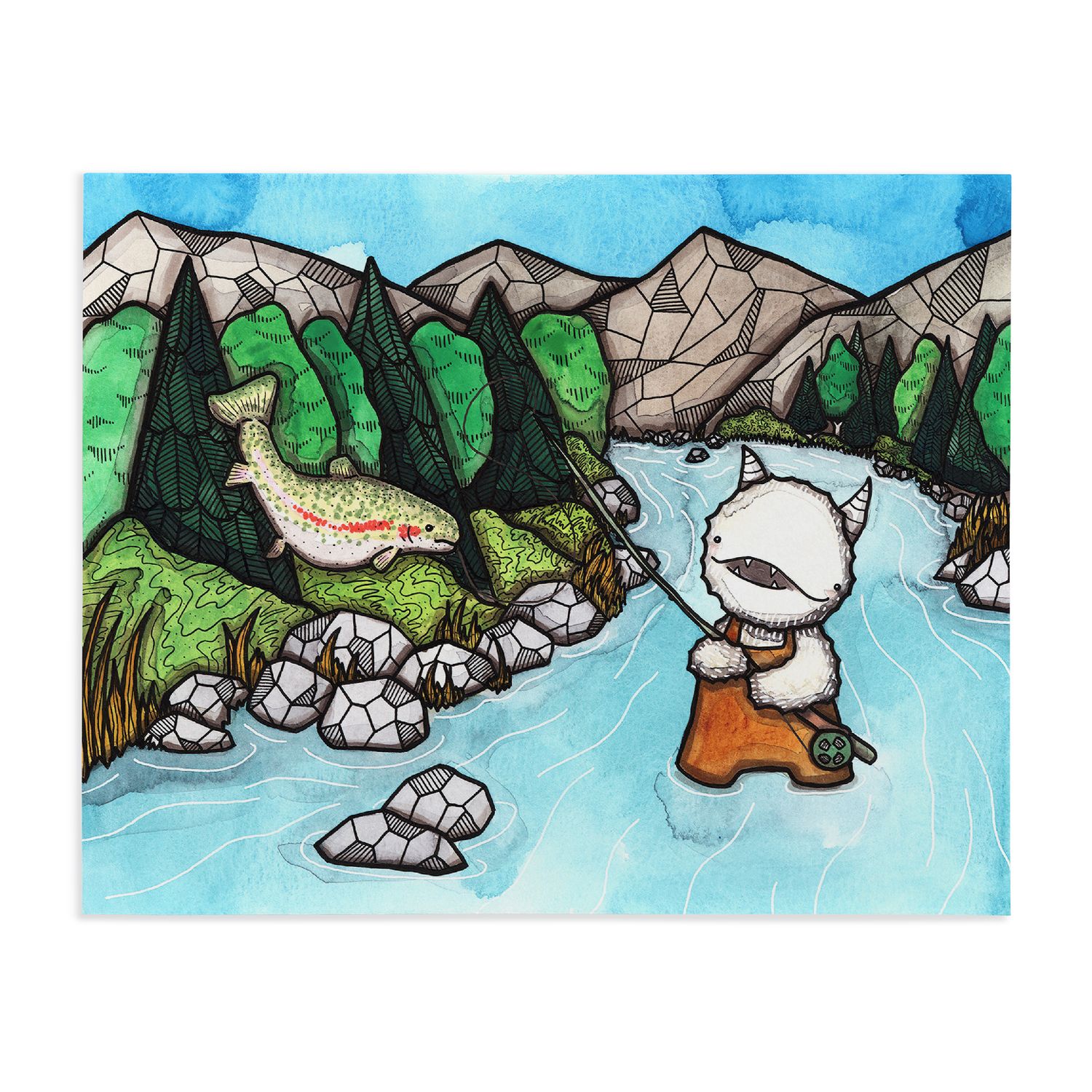 Print 8x10 | Flyfishing Yeti