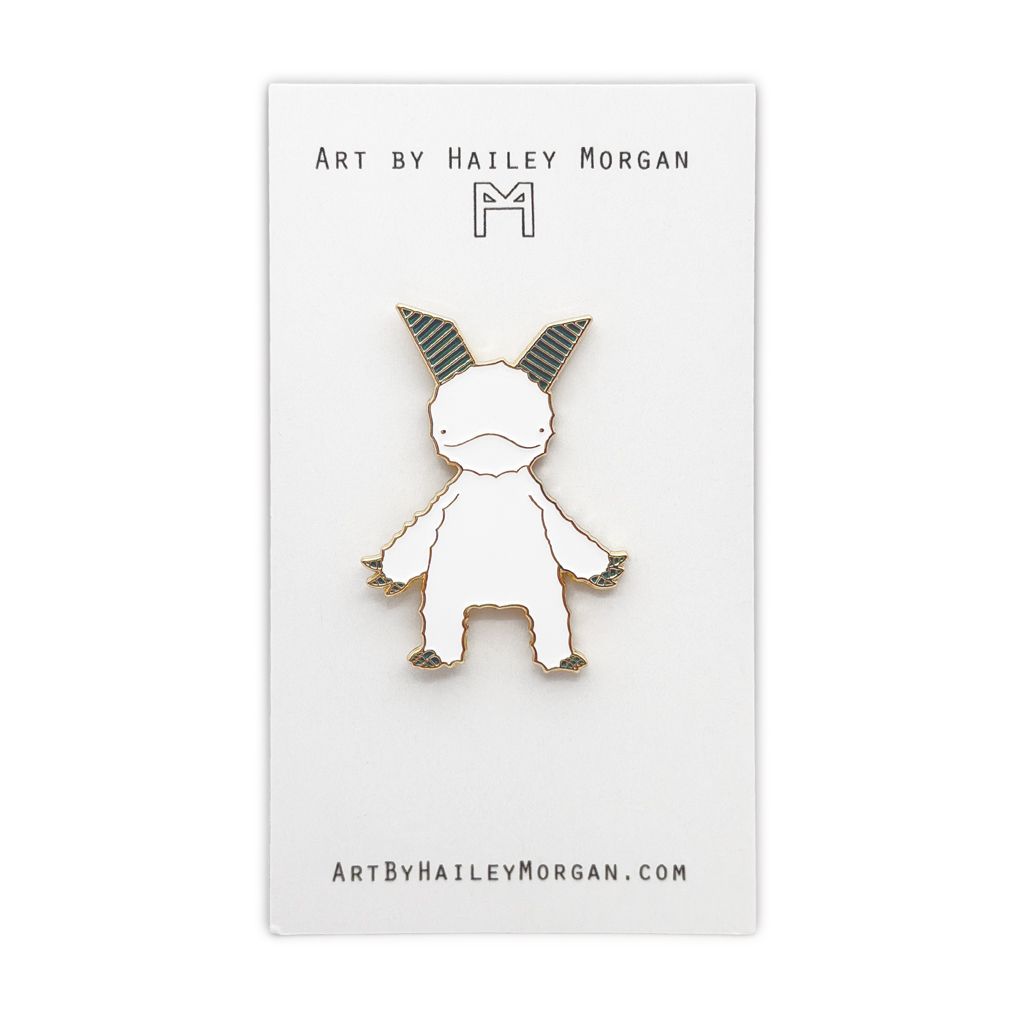 Yeti White Enamel Pin