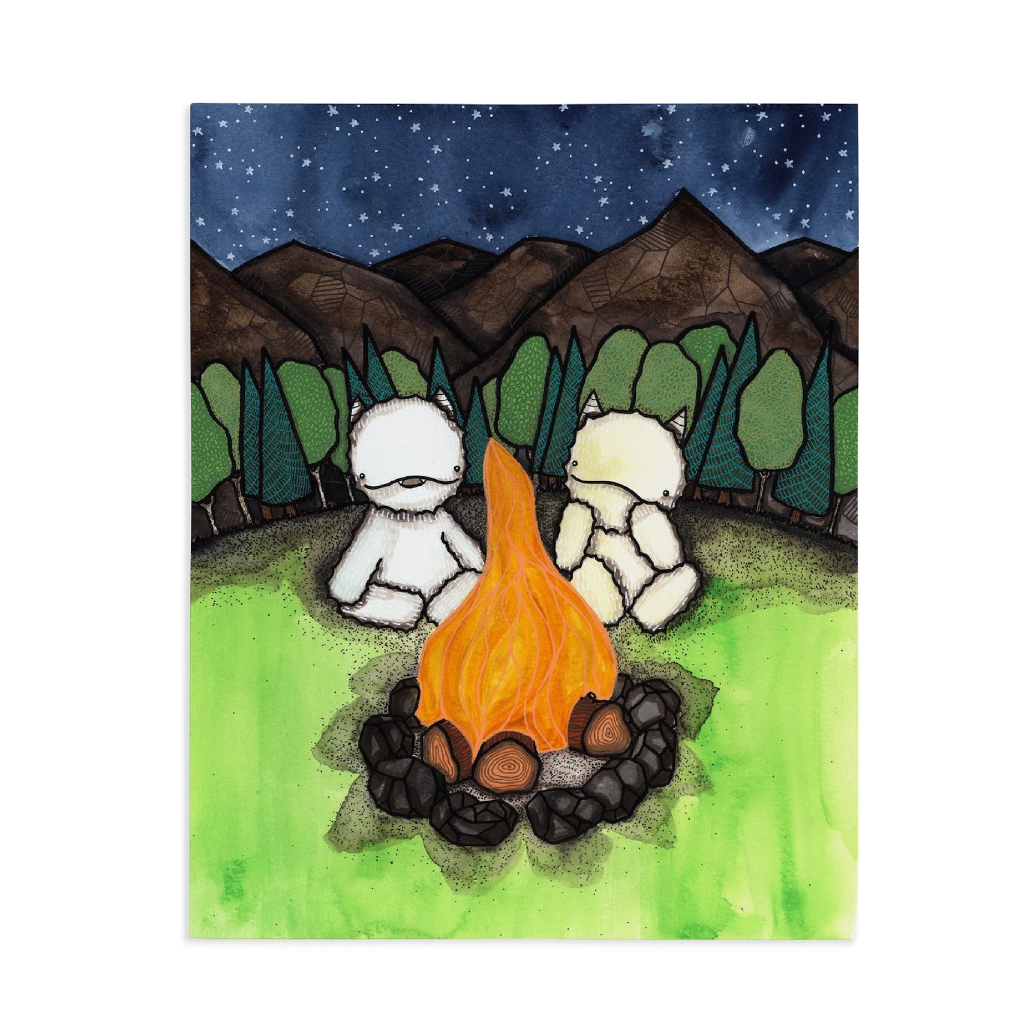 Print 8x10 | Fireside Yeti