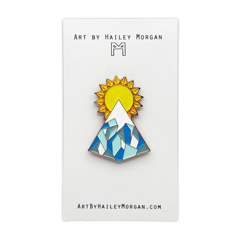Mountain Sun Enamel Pin