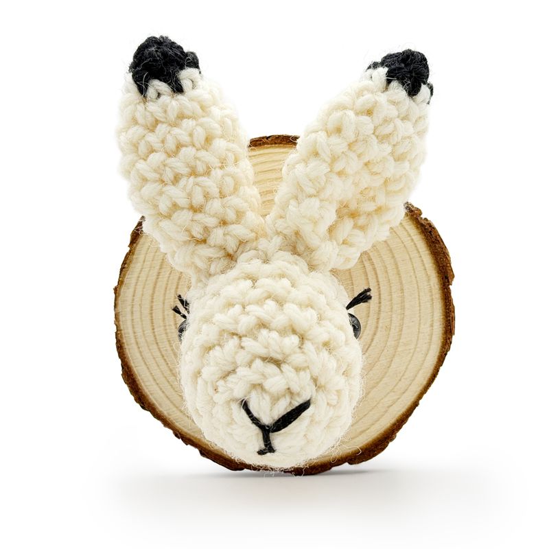 Crochet Snow Hare Magnet