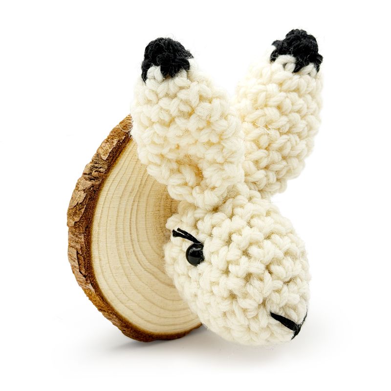 Crochet Snow Hare Magnet