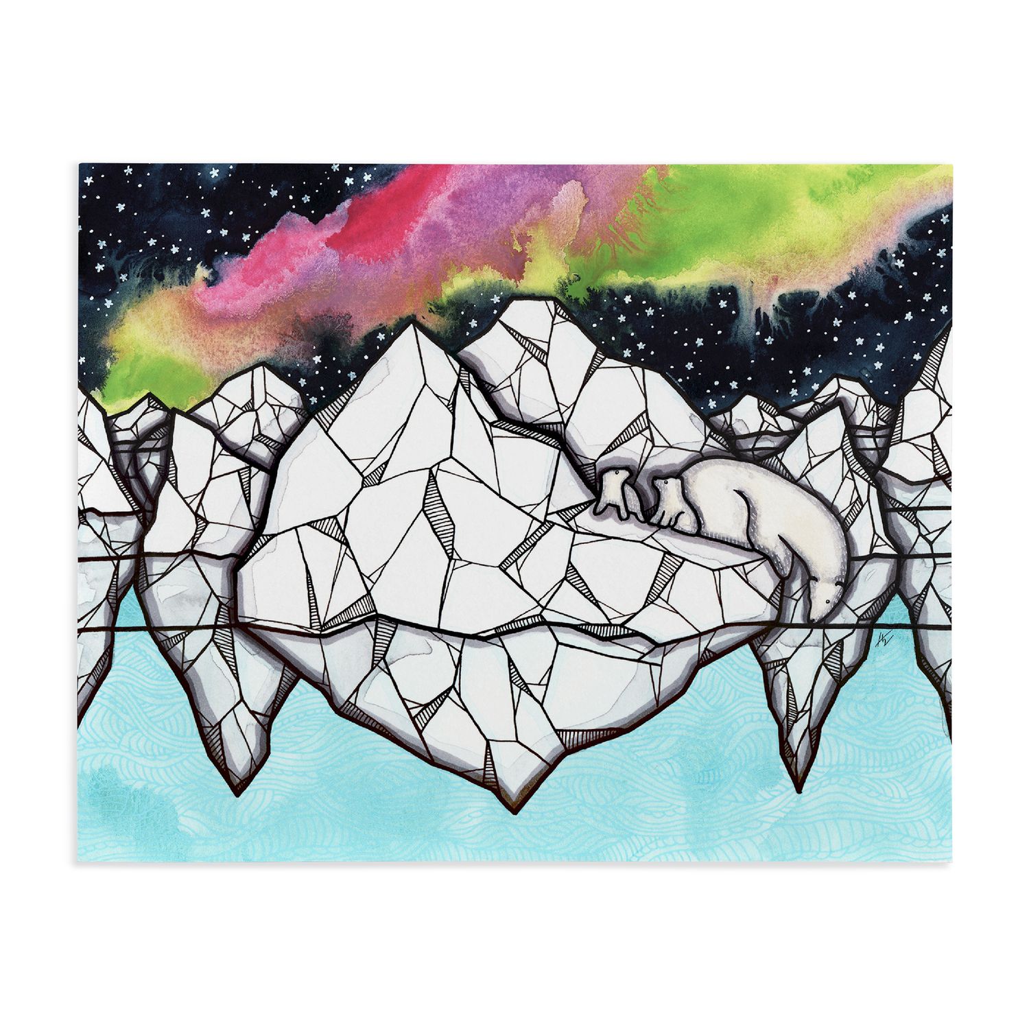 Print 8x10 | Aurora Polar Bears
