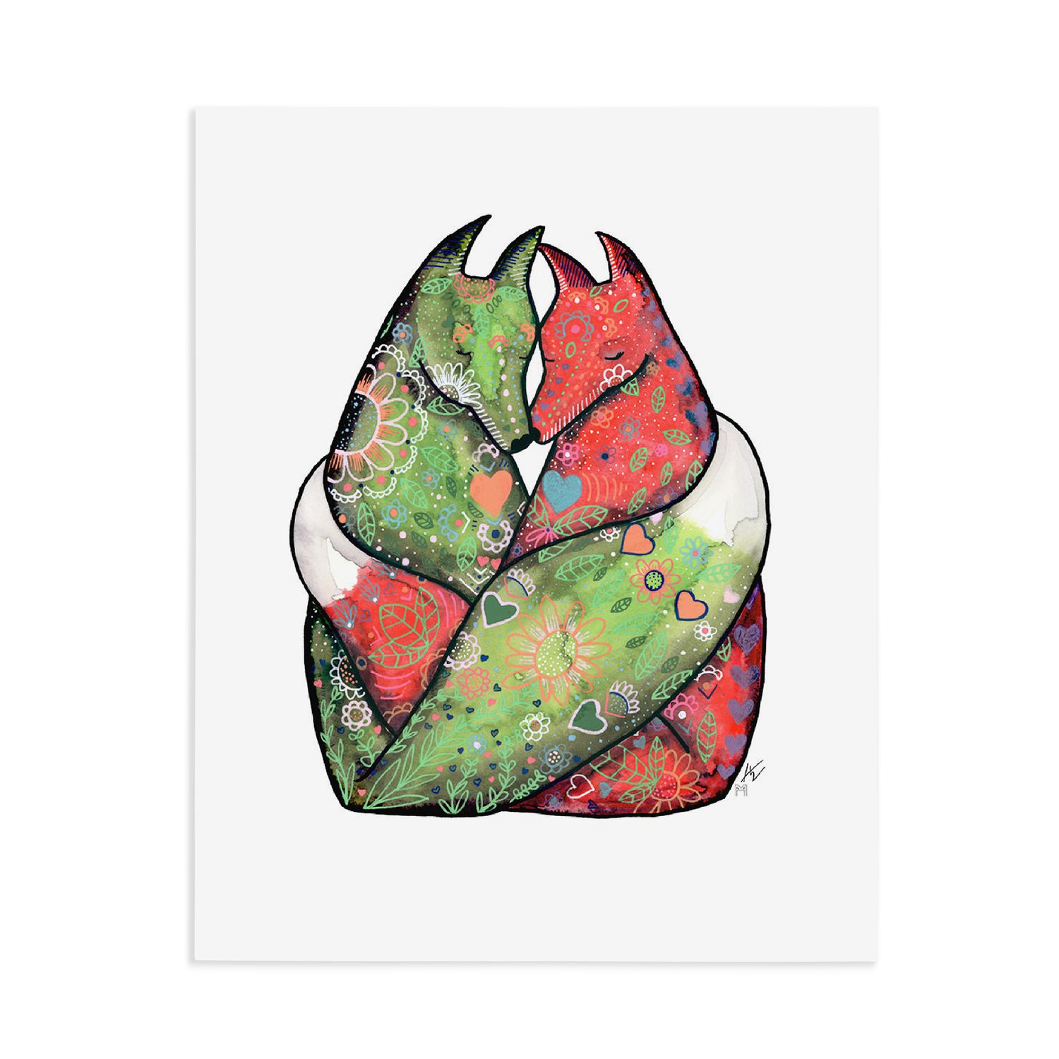 Print 8x10 | Grow &amp; Bloom Foxes