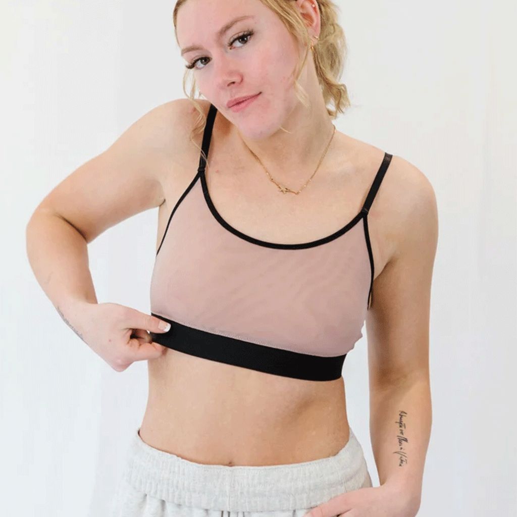 Dusty Blush Mesh Bra
