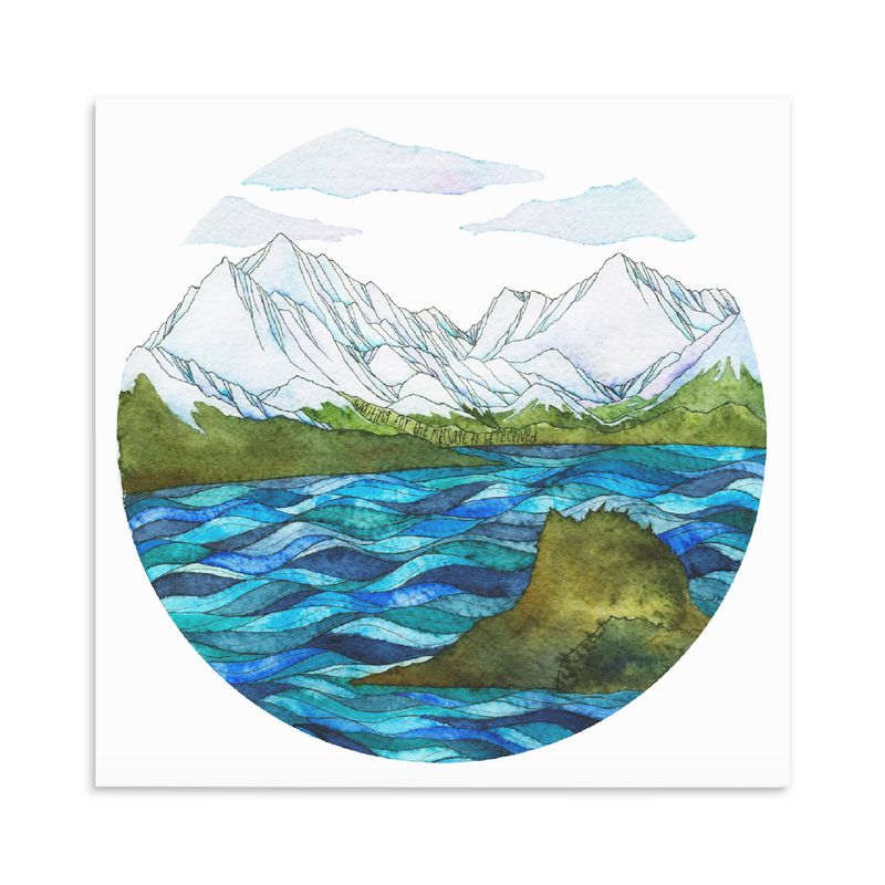 Giclee Print 9x9 | Waiting for the Message (W)