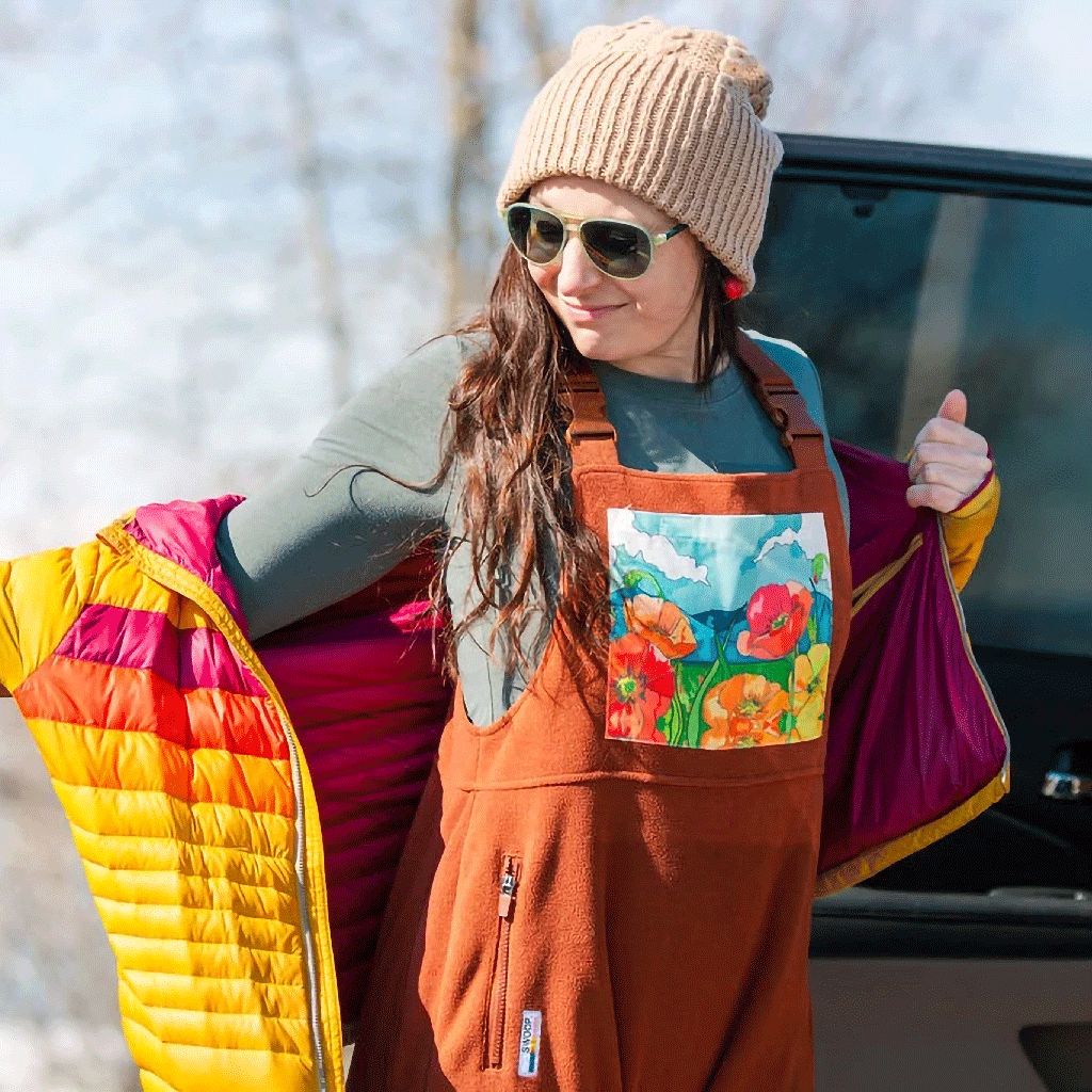 Poppies Fleece Overalls