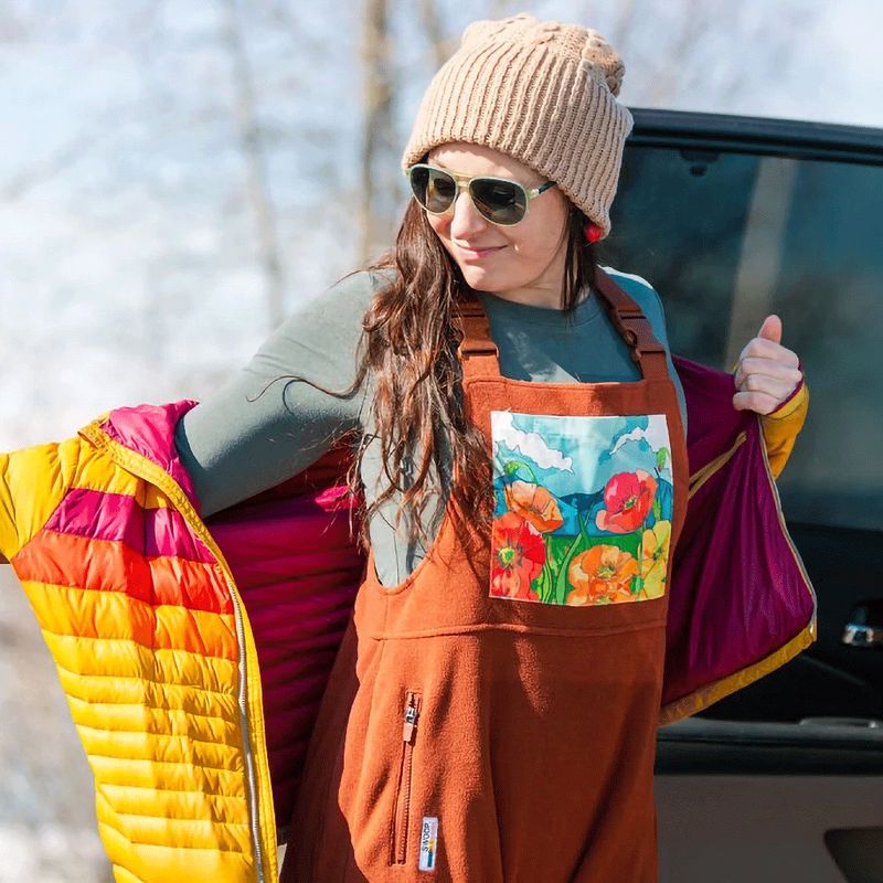 Poppies Fleece Overalls