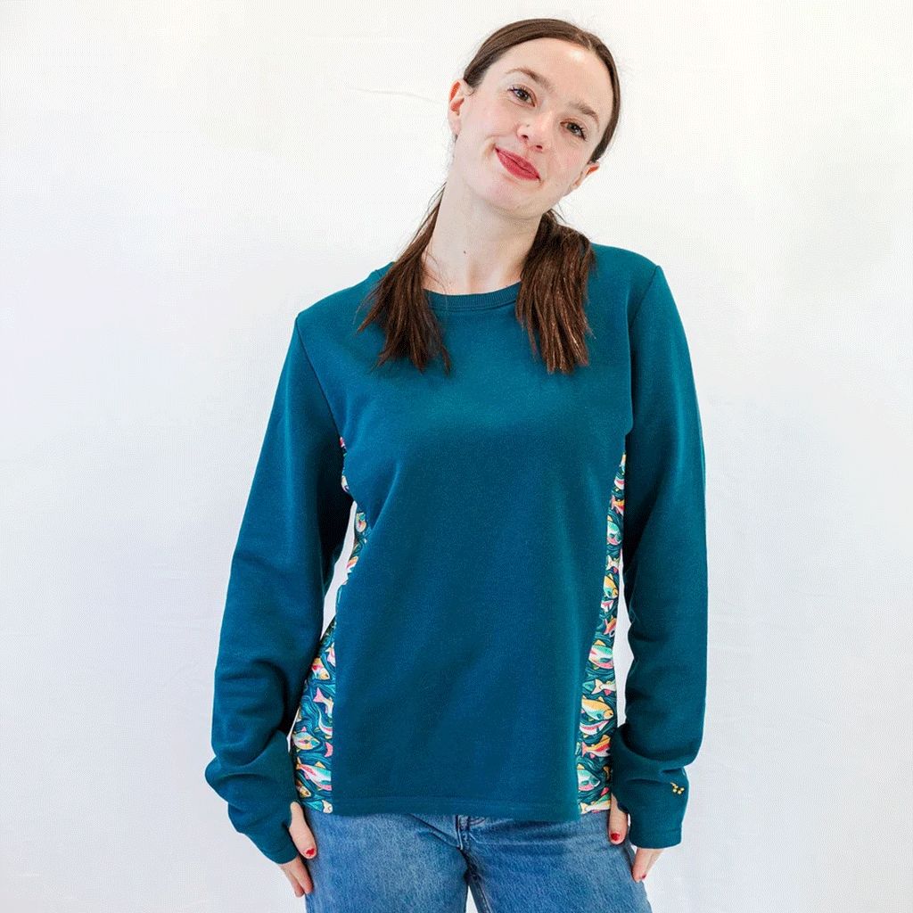 Wild Salmon Run Crewneck