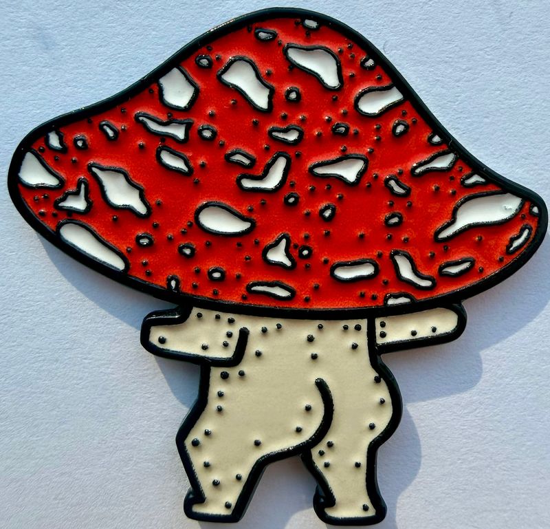 Disco Fun-Guy Enamel Pin