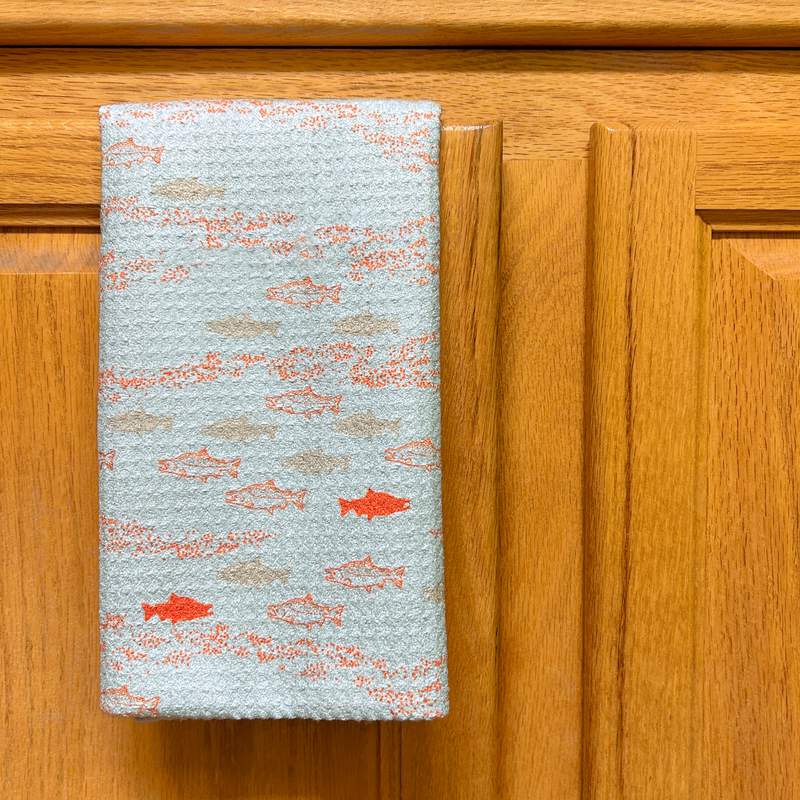 Tea Towel | Salmon Swim