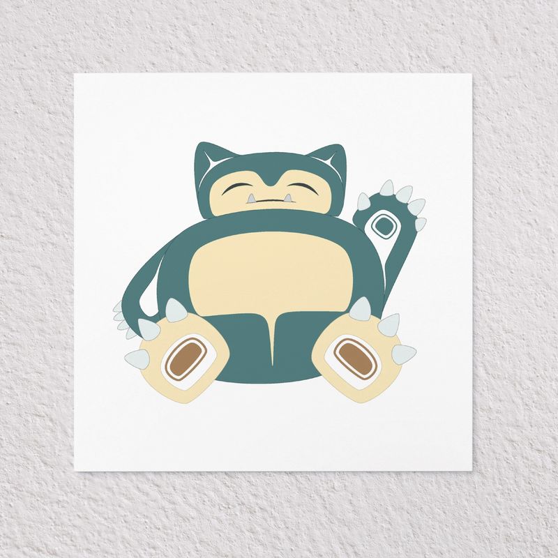 Giclée Print 8x8 | Snorlax