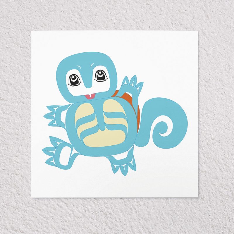 Giclée Print 8x8 | Squirtle