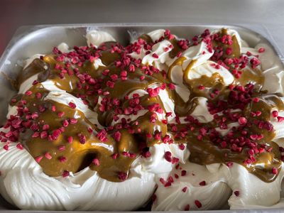 Weisse Schokolade-Pistazie-Himbeere