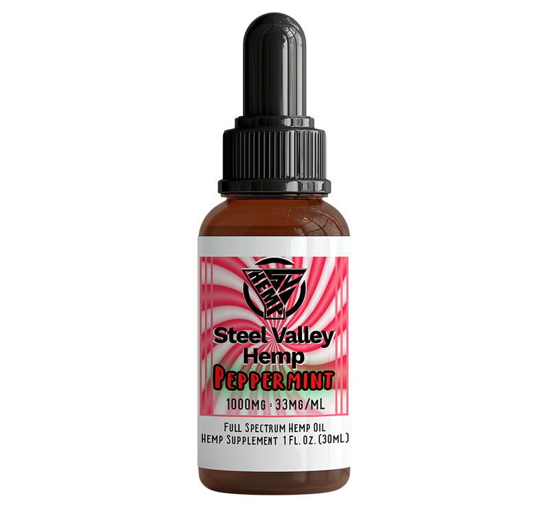 Steel Valley Hemp Tincture Peppermint 1000mg