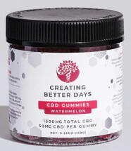 CBDays THC-Free Broad Spectrum CBD Gummies - Watermelon Isolate