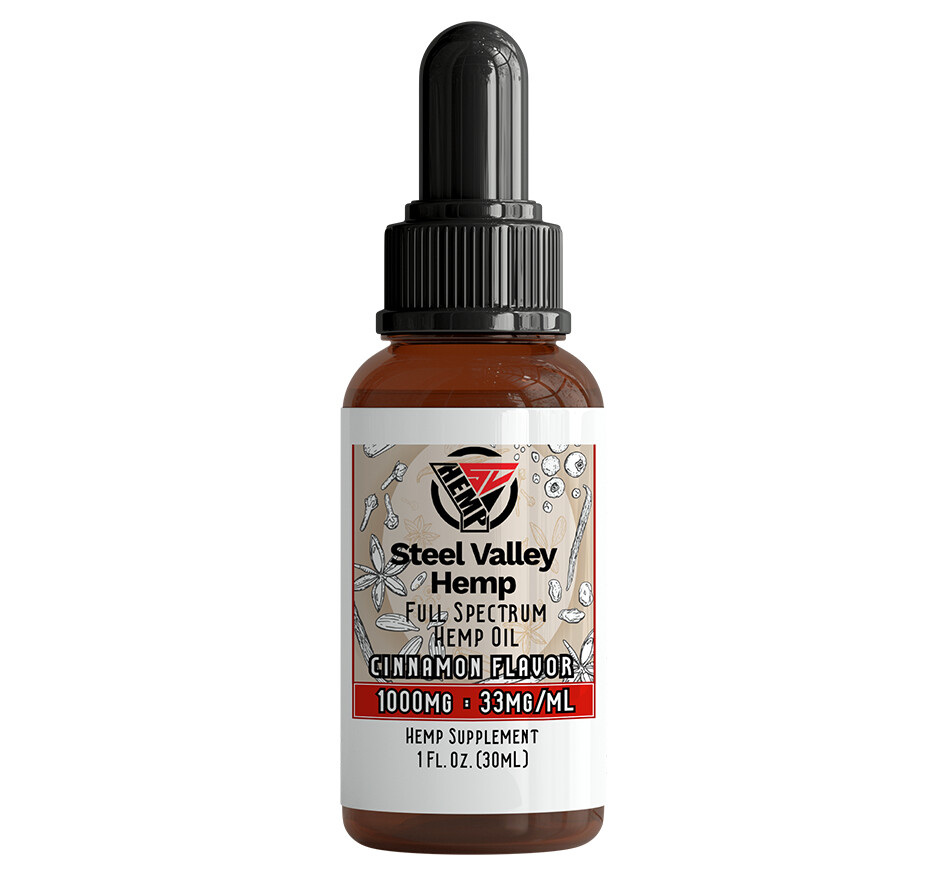 Steel Valley Hemp Tincture Cinnamon 1000mg