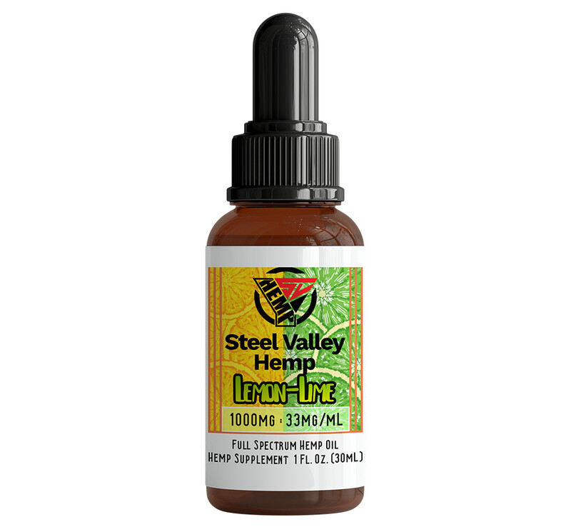 Steel Valley Hemp Tincture Lemon-Lime 1000mg