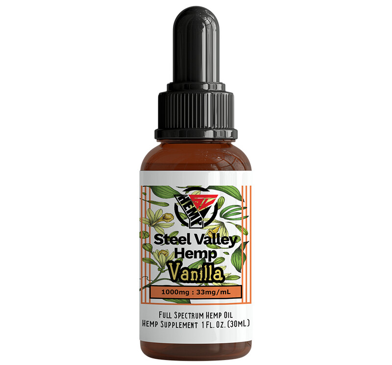 Steel Valley Hemp Tincture Vanilla 1000mg