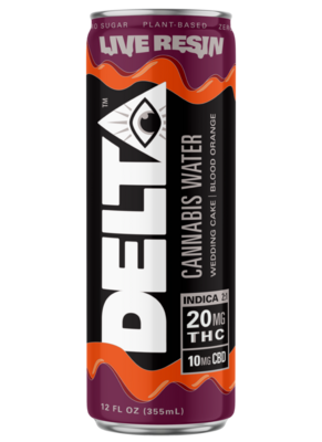 Drink Delta Indica Cannabis Water Blood Orange Beverage 20mg Delta 9 THC
