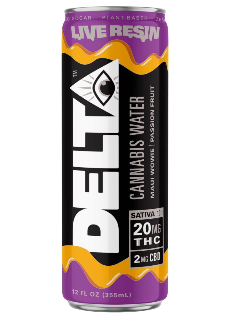 Drink Delta Sativa Cannabis Water Passion Fruit Beverage 20mg Delta 9 THC