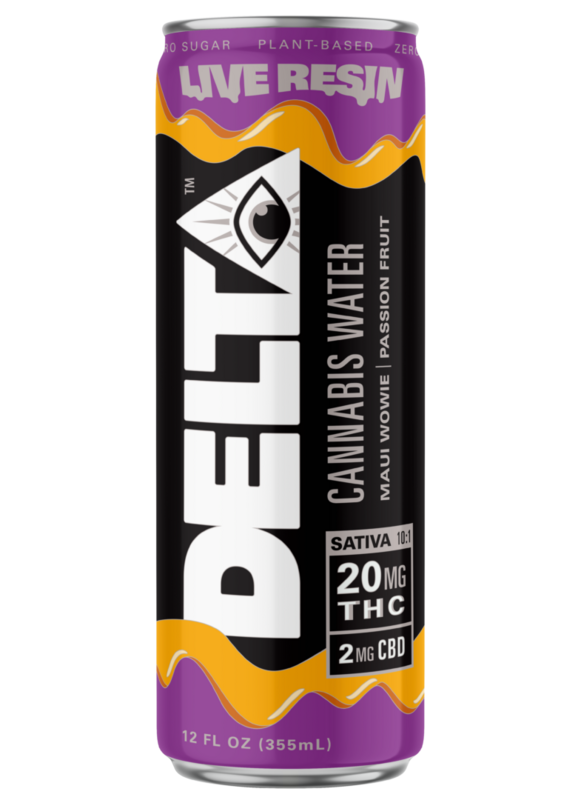 Drink Delta Sativa Cannabis Water Passion Fruit Beverage 20mg Delta 9 THC