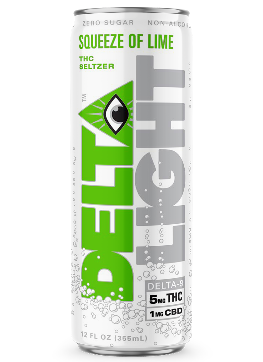 Drink Delta Light Delta 8 Cannabis Water Lime Flavor 12oz Bottle