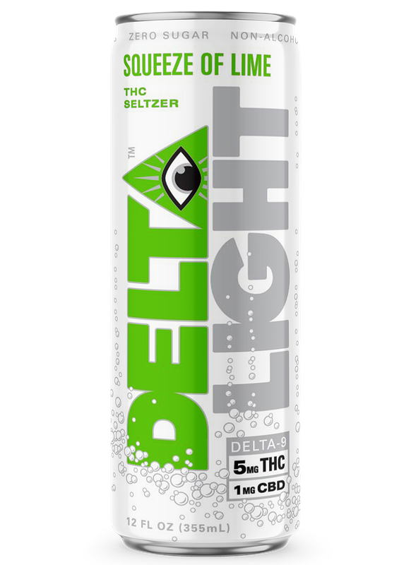 Drink Delta Light Delta 8 Cannabis Water Lime Flavor 12oz Bottle