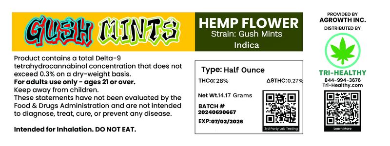 THCA Flower Indica- Gush Mints