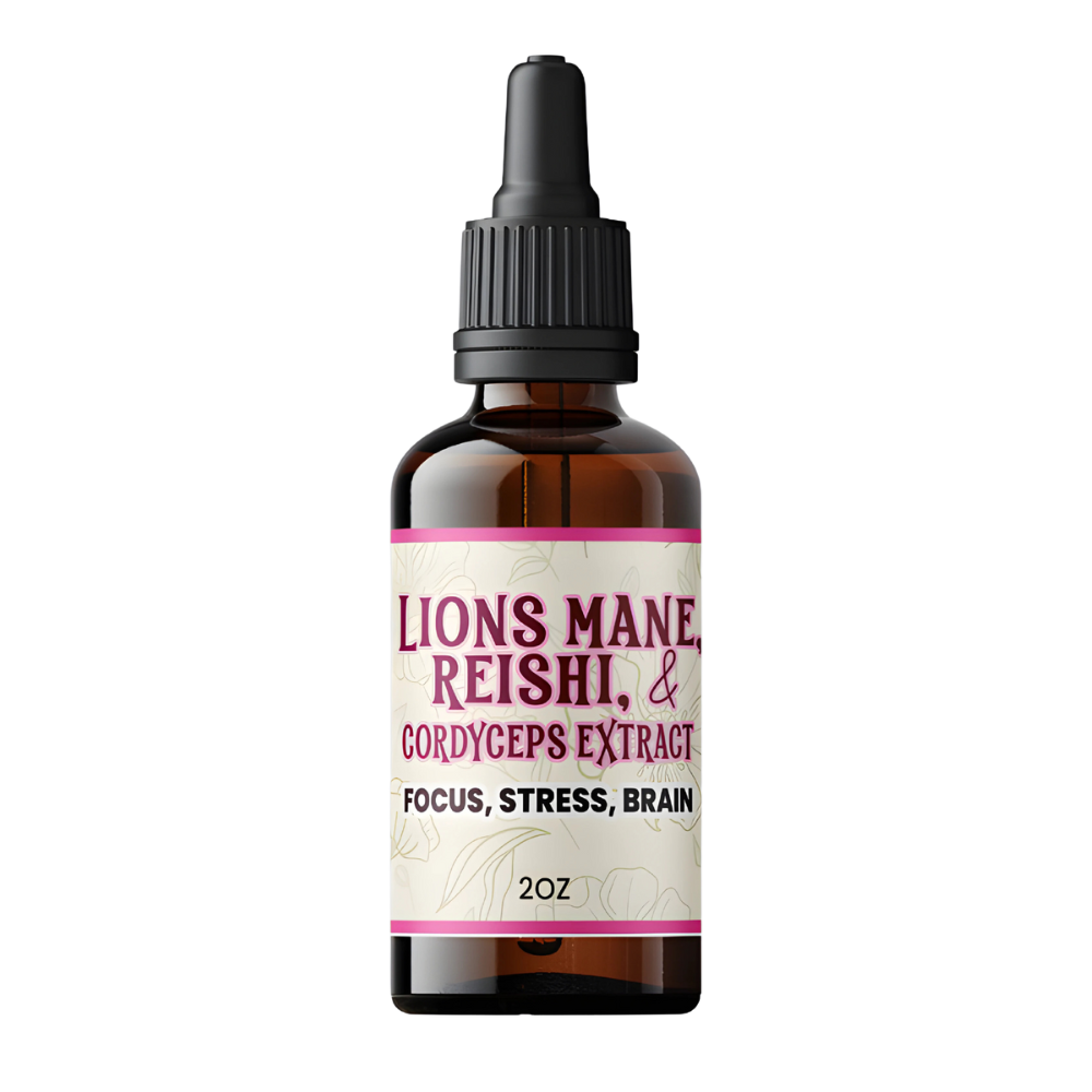 Tri-Shrooms Tincture - Lion’s Mane, Reishi &amp; Cordyceps Extract