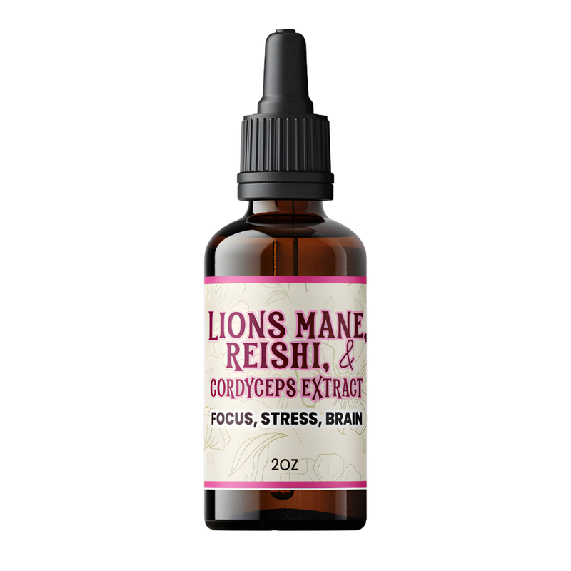 Tri-Shrooms Tincture - Lion’s Mane, Reishi &amp; Cordyceps Extract
