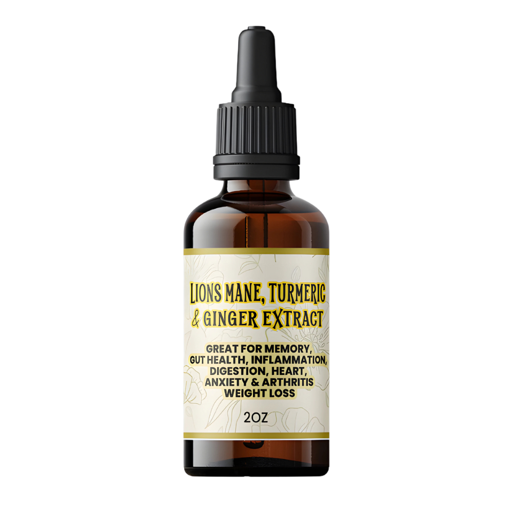 Tri-Shrooms Tincture - Lion’s Mane, Turmeric &amp; Ginger Extract